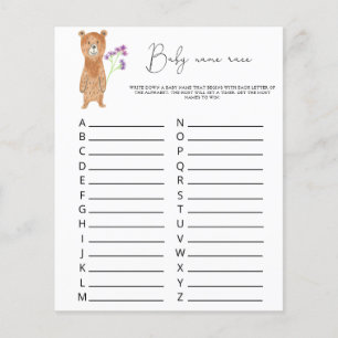 Papier Ours - Baby nom jeu de course