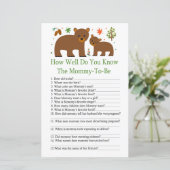 Papier Ours Connaissez-vous bien le jeu baby shower (Debout devant)