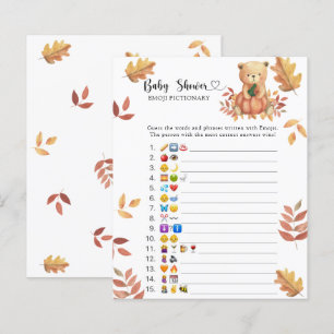 Papier Ours d'automne - baby shower émoticônes