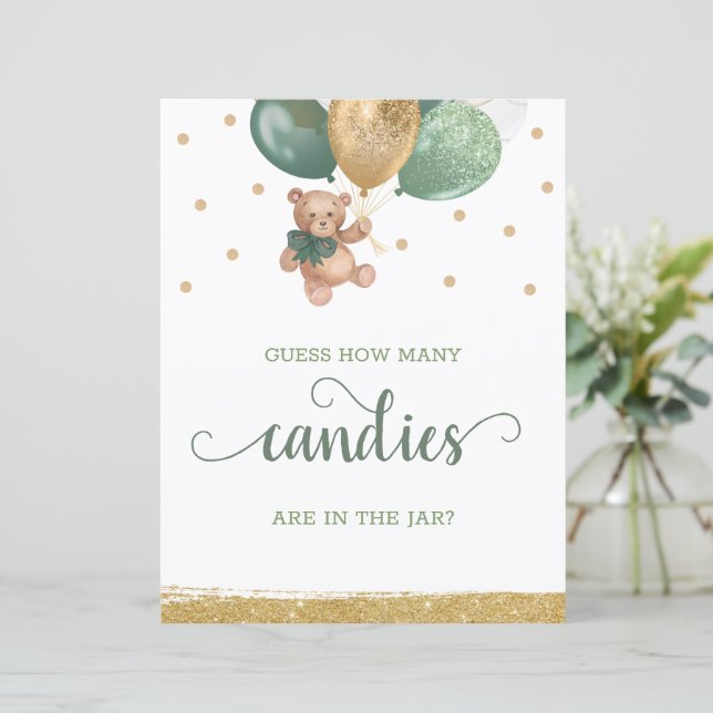 Papier Ours En Conflit Combien De Candies Dans Le Panneau (Debout devant)