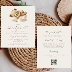 Papier Ours en peluche à l'aquarelle budgétaire Code QR B