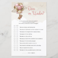 Ours en peluche ballons brun rose bébé au-dessus o