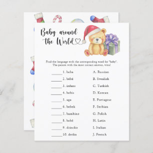 Papier Ours en peluche d'hiver - Bébé autour du monde jeu