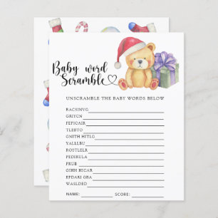 Papier Ours en peluche d'hiver - Bébé Word Scramble Jeu