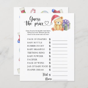Papier Ours en peluche d'hiver - Devinez le prix ! Jeu