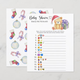 Papier Ours en peluche d'hiver - jeu d'émoticônes