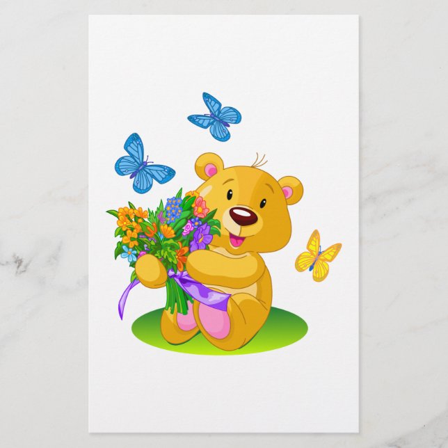 Papier Ours en peluche mignon (Devant)