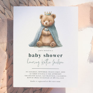 Papier Ours en peluche royal prince Budget Garçon Baby Sh
