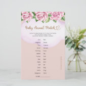 Papier Ours fille baby shower Bébé Animal Match (Debout devant)