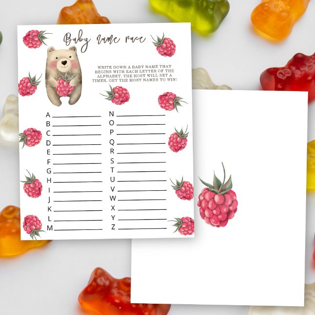 Papier Ours - Jeu de course de noms de bébé (Créateur téléchargé)