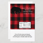 Papier Ours Noir Plaid Rouge Gratuit de Hershey (Devant / Derrière)