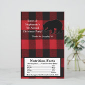 Papier Ours Noir Plaid Rouge Plaid (Debout devant)