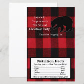 Papier Ours Noir Plaid Rouge Plaid (Devant / Derrière)