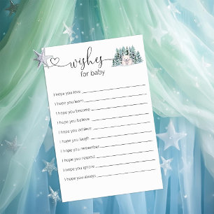 Papier Ours Polaire Baby shower Woodland Souhaits Pour Bé