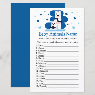 Papier Ours polaire Bébé Animaux Nom Jeu
