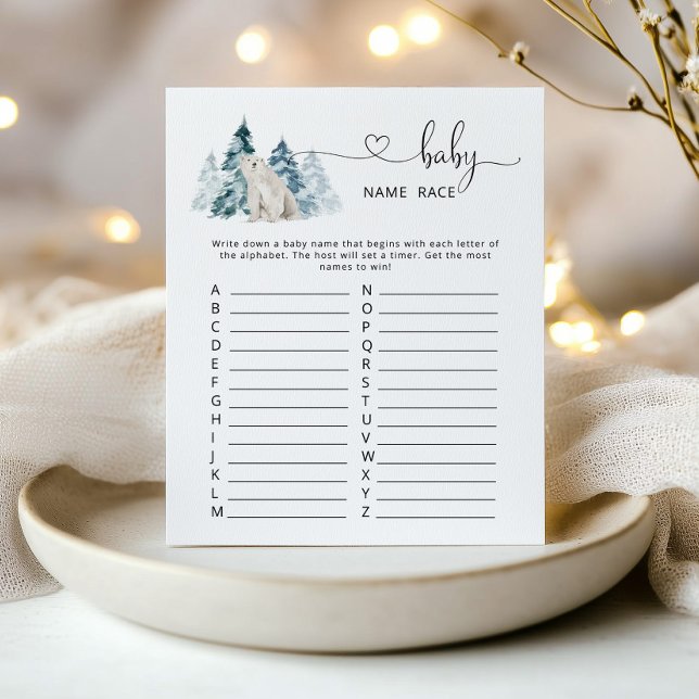 Papier Ours polaire Bébé Nom jeu de race (Créateur téléchargé)
