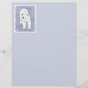 Papier Ours polaire sur la peinture sur glace - Art origi