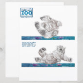 Papier Ours polaires du zoo de Mabell coupés (Devant / Derrière)