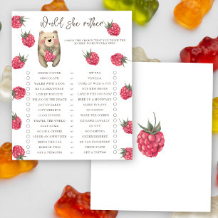 Papier Ours - Voudrait-elle préférer - jeu de baby shower