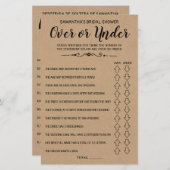 Papier Ove ou Sous-nuptiale douche espagnol anglais jeu (Devant / Derrière)