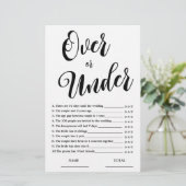 Papier Over or Under Simple Fête des mariées Game (Debout devant)