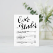 Papier Over or Under Simple Fête des mariées Game (Debout devant)