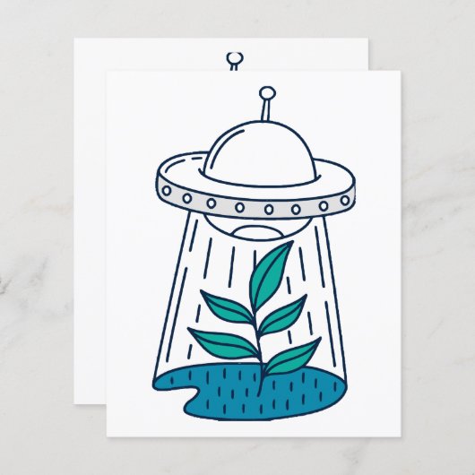 Papier OVNI Alien (Devant / Derrière)