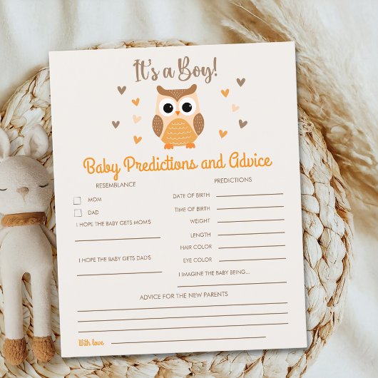 Papier Owl Baby Shower Boy