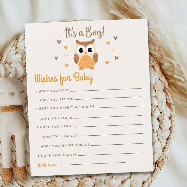 Papier Owl Baby Shower Boy Boho Style (Créateur téléchargé)