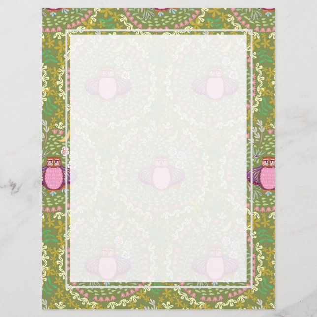 Papier Owl Green (Devant)