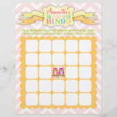 Papier Owl Twins - Baby shower Bingo & Nom Scramble (Devant)