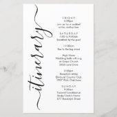 Papier Oyster Coastal Wedding Welcome Letter & Itinerary (Dos)