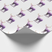 Papier-Paarse Toon Deer/Elk Cadeaupapier (Hoek)