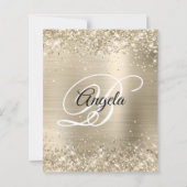Papier Pailleté Or Clair Monogramme Fantaisie 18e Anniver (Dos)