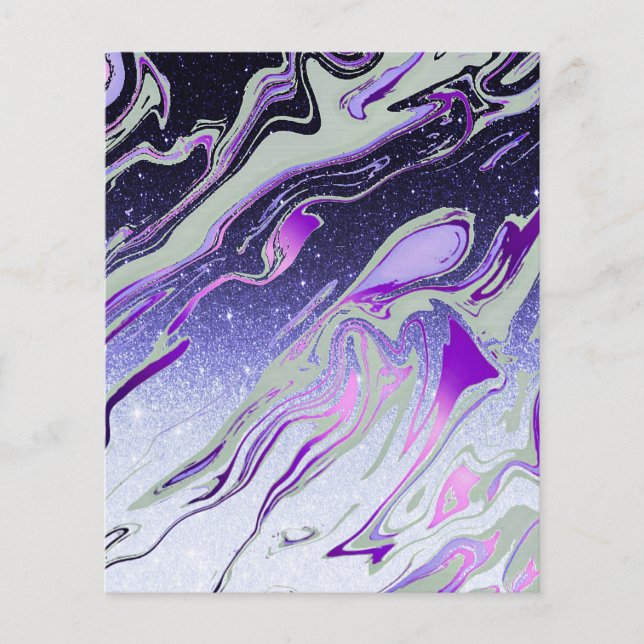 Papier Paillettes de marbre violet (Devant)