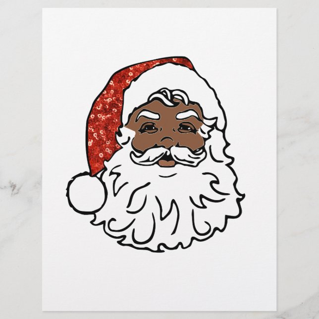 Papier paillettes noir santa claus (Devant)