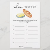 Papier Pain & Beurre, Où étaient-ils le jeu de douche nup (Devant)