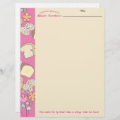 Papier Pain cannelle rouler recette personnalisée en-tête (Devant / Derrière)