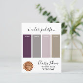 Papier Palette Card 2023, couleur Mariage de prune classi (Debout devant)