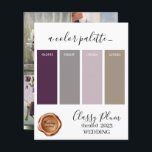 Papier Palette Card 2023, couleur Mariage de prune classi<br><div class="desc">Couleurs Mariages Plum Classy Palette Card 2023</div>