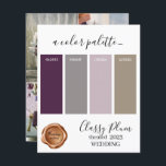 Papier Palette Card 2023, couleur Mariage de prune classi<br><div class="desc">Couleurs Mariages Plum Classy Palette Card 2023</div>