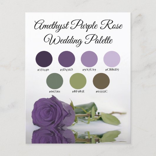 Papier Palette Couleurs Rose Améthyste violet (Devant)