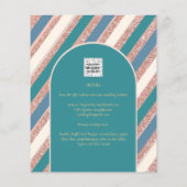 Papier Palette de Couleur Champagne Turquoise Rose Gold W (Dos)