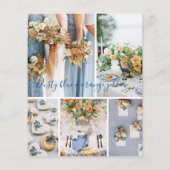 Papier Palette de couleurs de mariage bleu poussiéreux et (Dos)