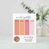 Papier Palette de couleurs Mariage blanc et brun (Debout devant)