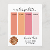 Papier Palette de couleurs Mariage blanc et brun (Devant)