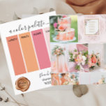 Papier Palette de couleurs Mariage blanc et brun<br><div class="desc">Couleurs Mariages à la broche classique et à la broche blanche Palette Card 2024</div>