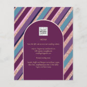 Papier Palette Plum violet Rose Mariage or  (Dos)