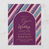 Papier Palette Plum violet Rose Mariage or  (Devant)