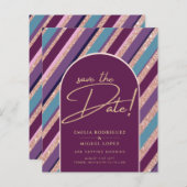 Papier Palette Plum violet Rose Mariage or (Devant / Derrière)